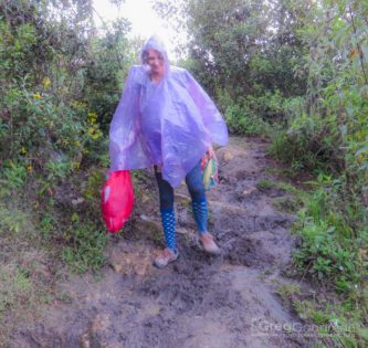 Hiking in mud near Kulap