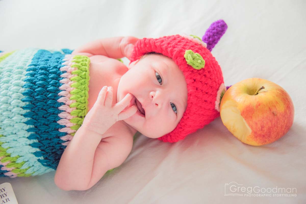 My sister-in-law had her first baby this August, and this was my favorite photo from her first photo session: “Gabby the Hungry Caterpillar”