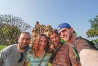 Tourists at Khajuraho