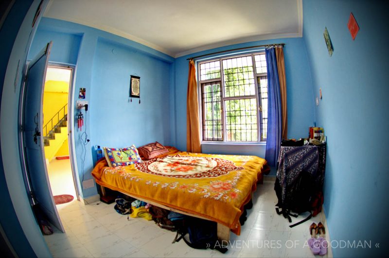 A room in the Bhagsu Villas of McLeod Ganj, India