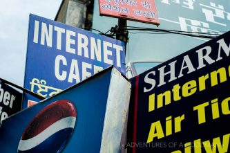 An internet cafe in Amritsar, India