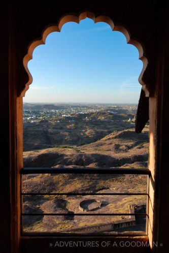 A view from inside the Mehrangarh Fort in Jodhpur