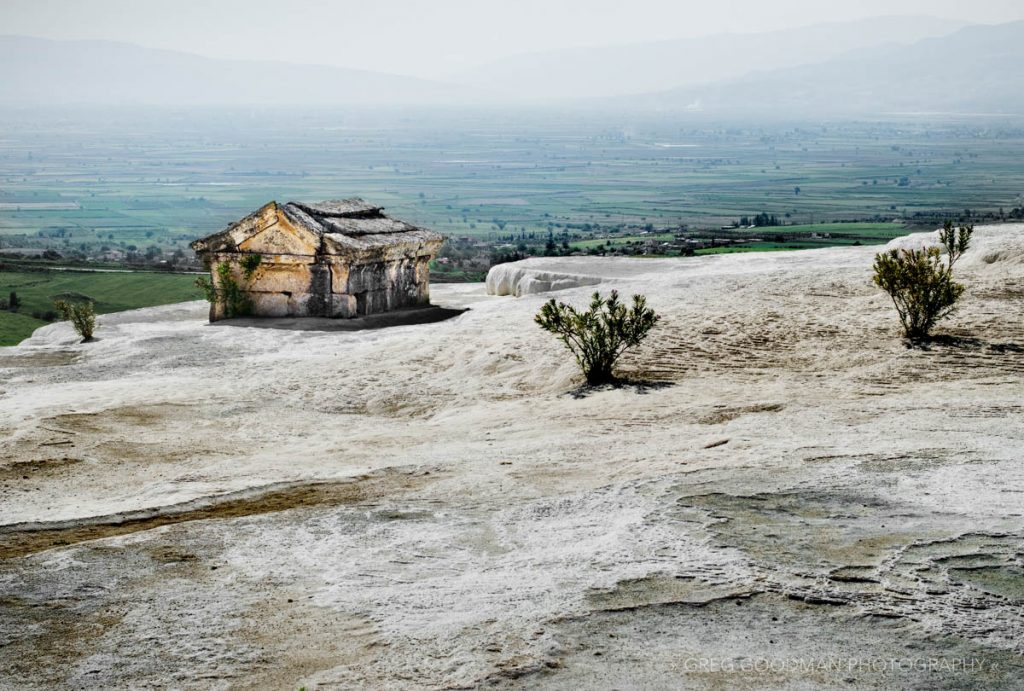 Pamukkale Hot Springs in Denizli Province, Turkey