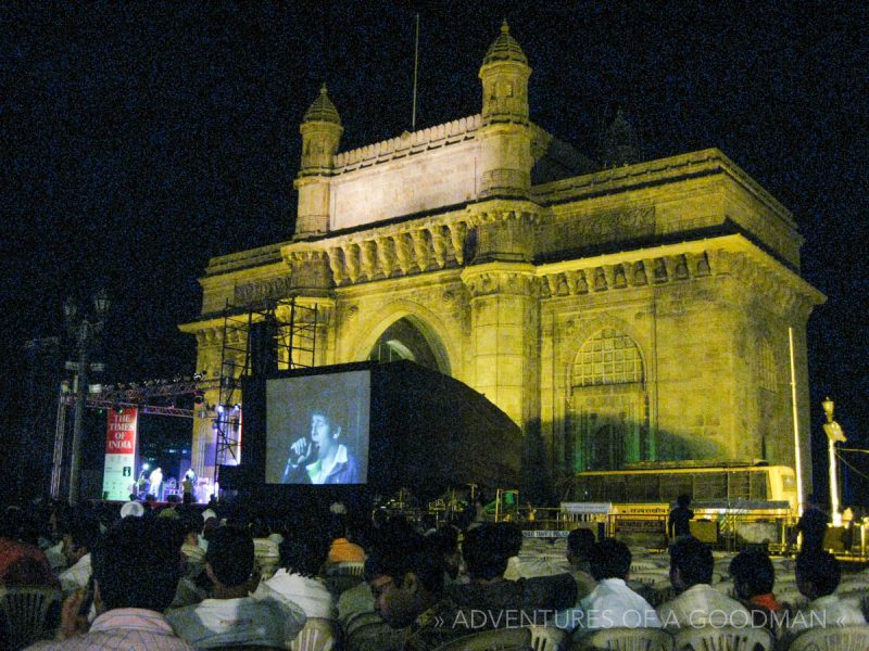 Gateway of India with a Sonu Niigaam concert