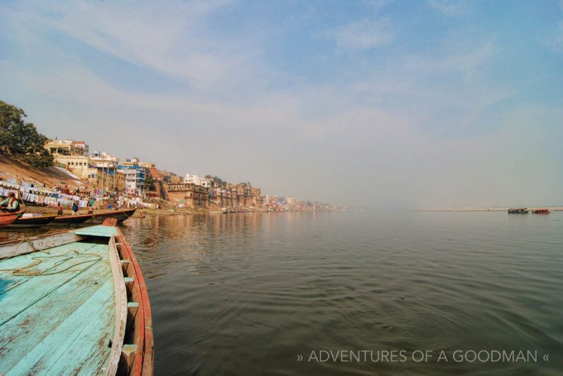 A boat ride along the Ganges River