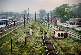 A foggy morning in the Amritsar Train Station