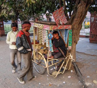 A phone stall in New Delhi, India