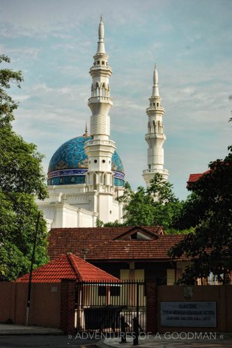 A mosque in downtown Kuala Lumpur