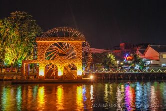 Nighttime in Melaka, Malacca, Malaysia