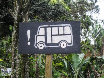 A bus stop sign in Sri Lanka