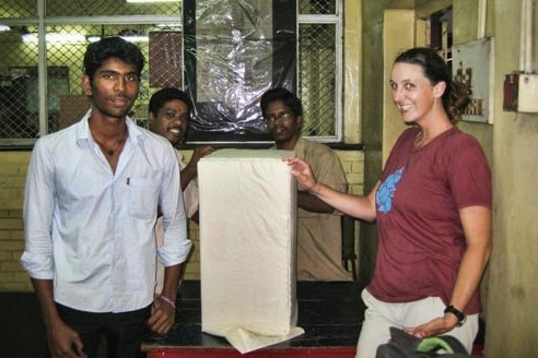 Sending a package in Chennai, India