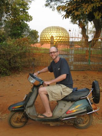 Me and my scooter in Auroville