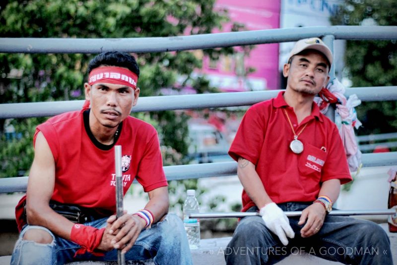 Red shirt protestors in Bangkok, Thailand