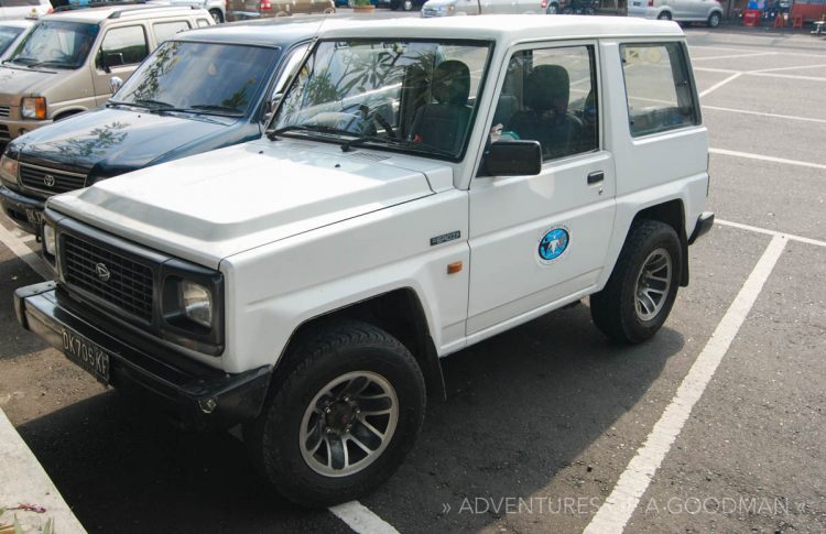 A rental car in Bali, Indonesia