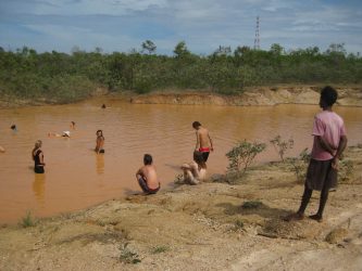 Sadhana Forest, Auroville, India - mud pool