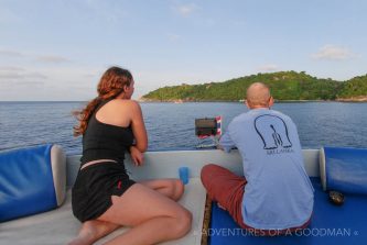 Carrie and I look out to the Similan Islands