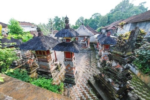 Traditional architecture in a home in Ubud, Bali, Indonesia