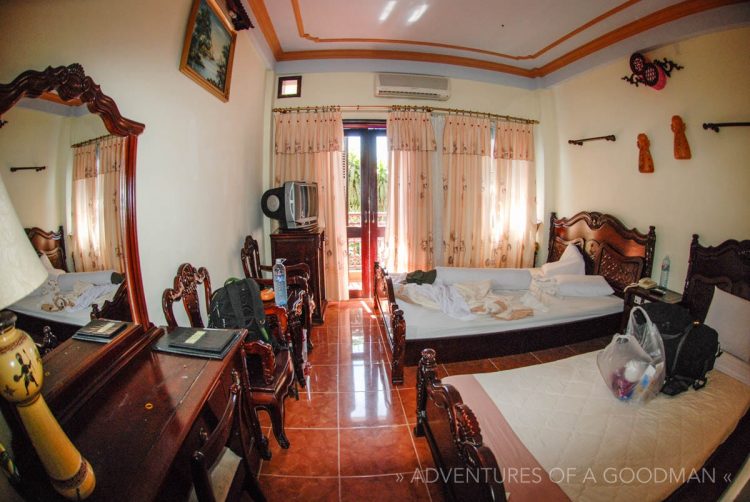 Our $12 room inside the An Phi Hotel in Hoi An, Viet Nam