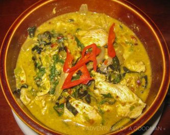 Chicken amok - the national dish. which is really just a curry with egg in it