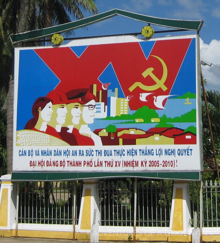 Communist propaganda signs in Viet Nam