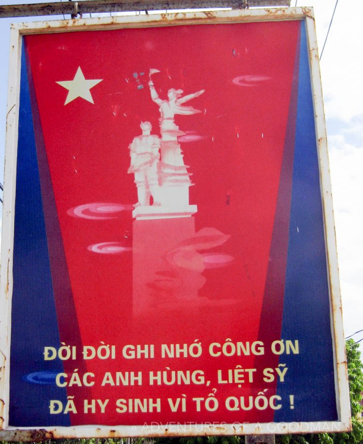 Communist propaganda signs in Viet Nam