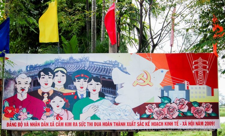 Communist propaganda signs in Viet Nam