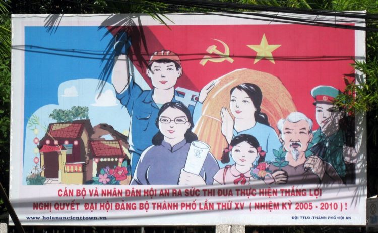 Communist propaganda signs in Viet Nam