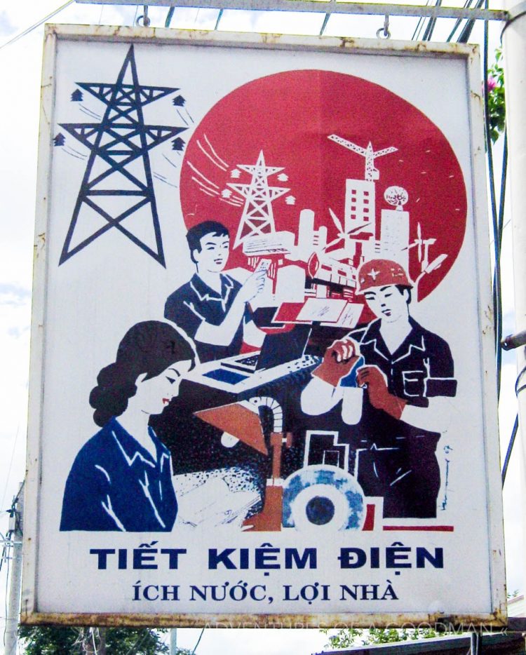 Communist propaganda signs in Viet Nam