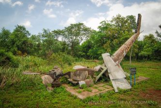 A crashed Vietnam War plane at the Khe Sanh Combat Base