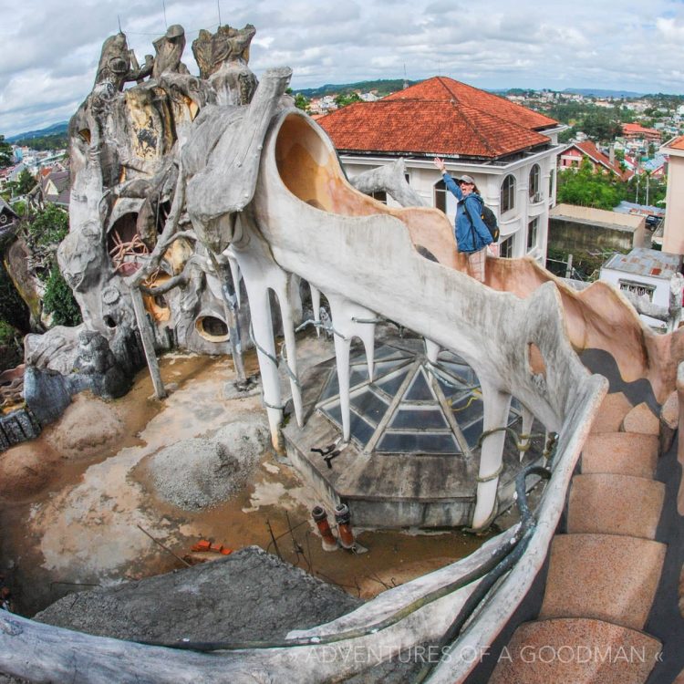 Carrie at the Da Lat Crazy House in VietNam