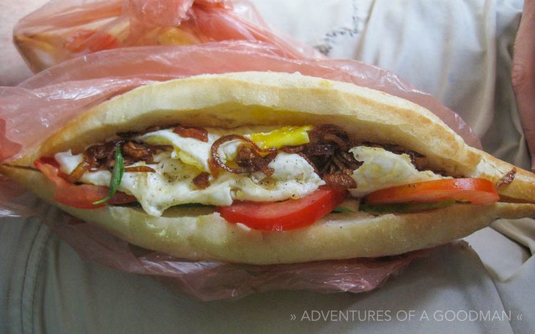 Street vendors sell the most amazing egg sandwiches in Vietnam