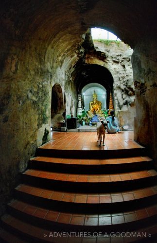 Inside the caves beneath Wat Umong