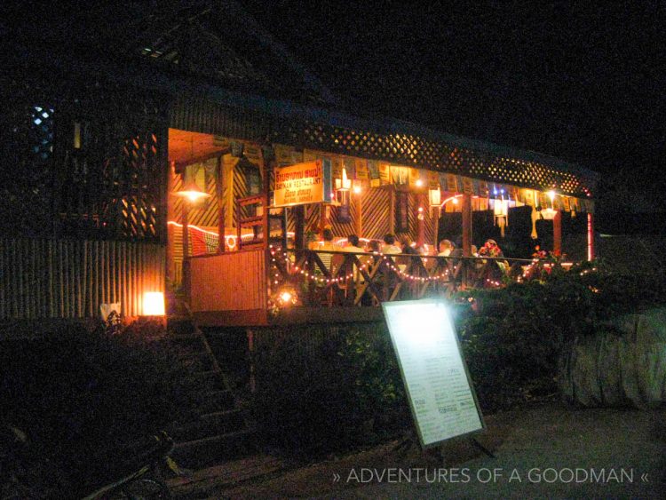 A restaurant in Pakbeng, Laos