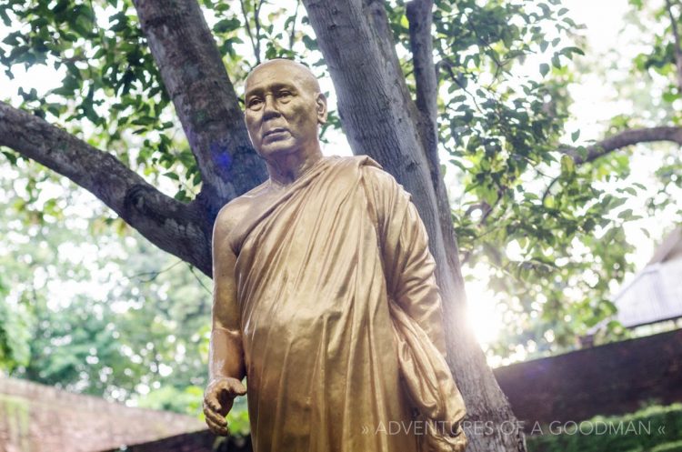 A statue in Wat Umong - the Forest Monastery in Chiang Mai, Thailand