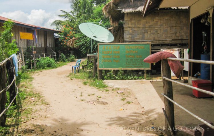 The main street on Don Det in Laos