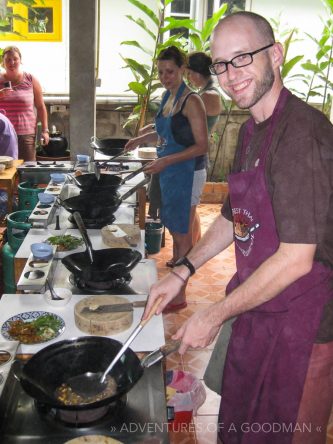Creating delicious meals at a Thai cooking school in Chiang Mai