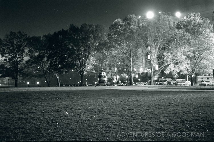 The old baseball soccer field on Roosevelt Island