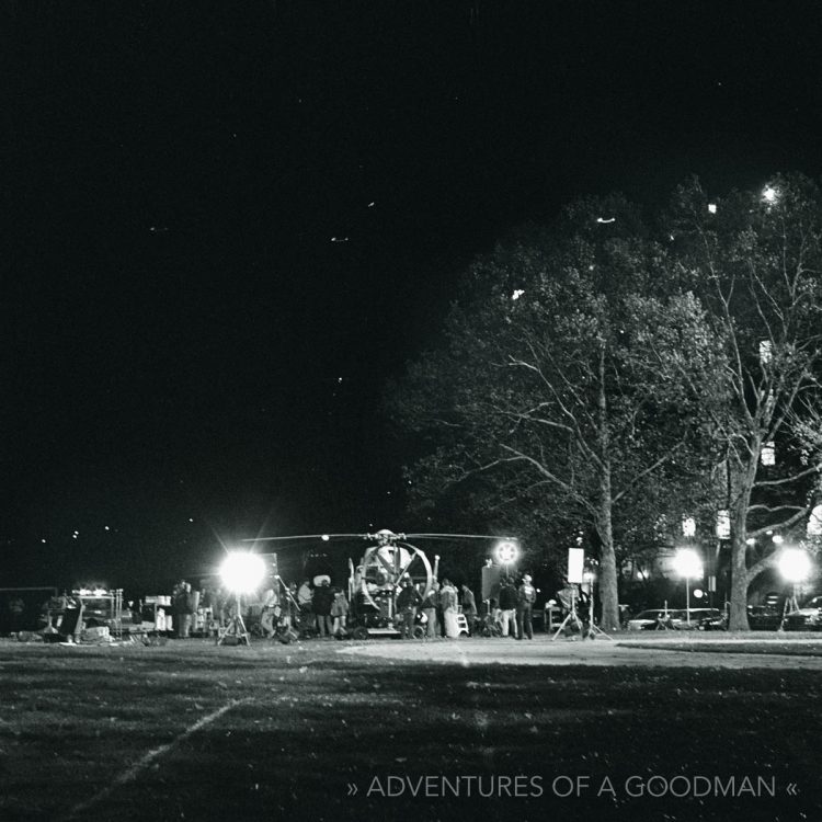 Helicopters were used while filming Conspiracy Theory on Roosevelt Island