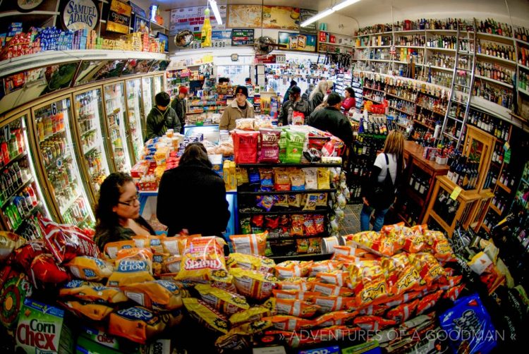 Grocery stores in Haight-Ashbury are particularly busy at nigh