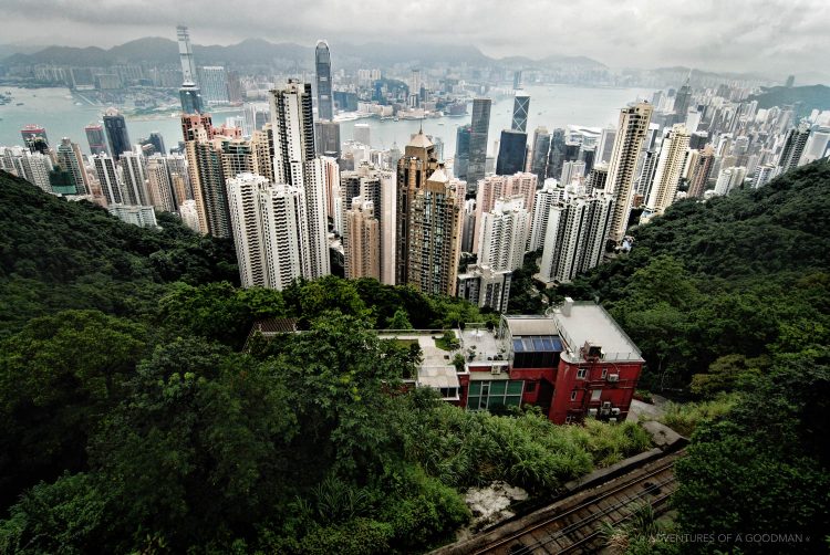 The Hong Kong skyline from Victoria's Peak