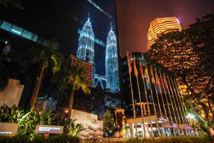 The Petronas Towers in Kuala Lumpur, Malaysia