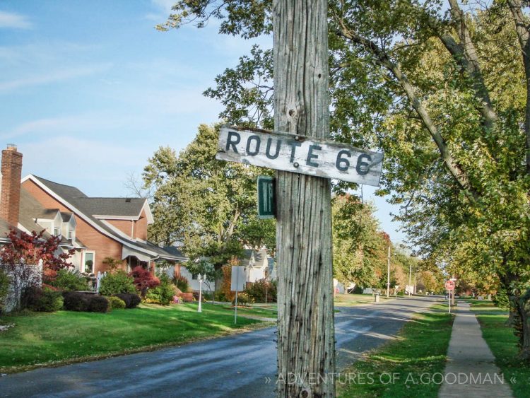 In Illinois, Route 66 goes through residential neighborhoods