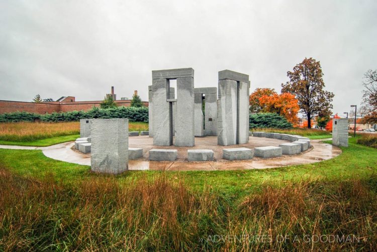 A replica of Stonehenge alongside Route 66 in Rolla, Missouri