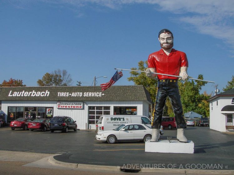 The Lauterback Tire Man in Springfield, Illinois