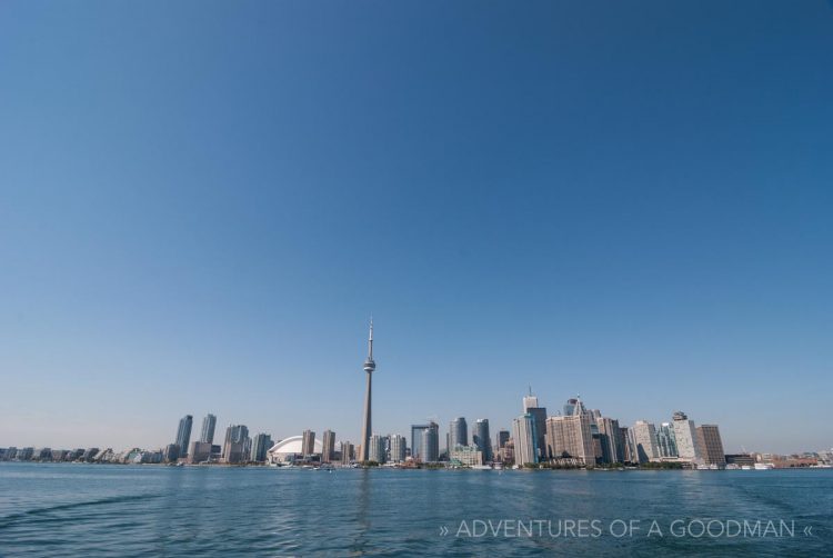 The Toronto skyline with the CN Tower