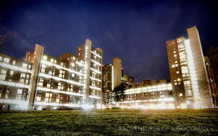 Eastwood and Westview at Night Roosevelt Island