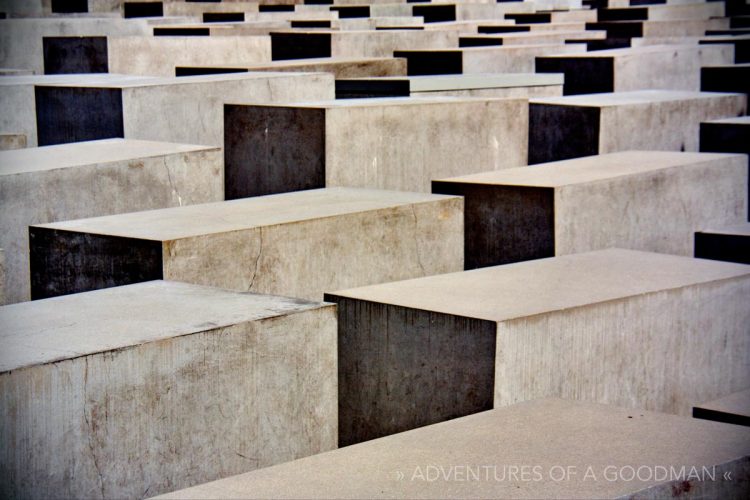 Memorial blocks at the Holocaust Memorial in Berlin, Germany