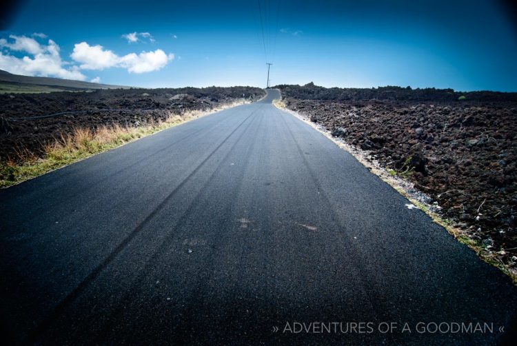 Last road to Kehei in Maui, Hawaii