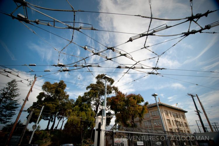 San Francisco is covered in high-voltage electric wires that power the buses and train system