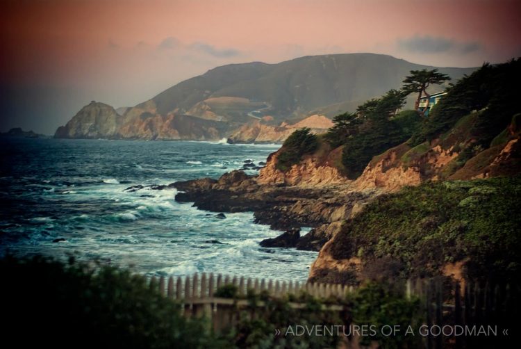 Sunset along the Pacific Coast, as seen from the Point Montara Lighthouse